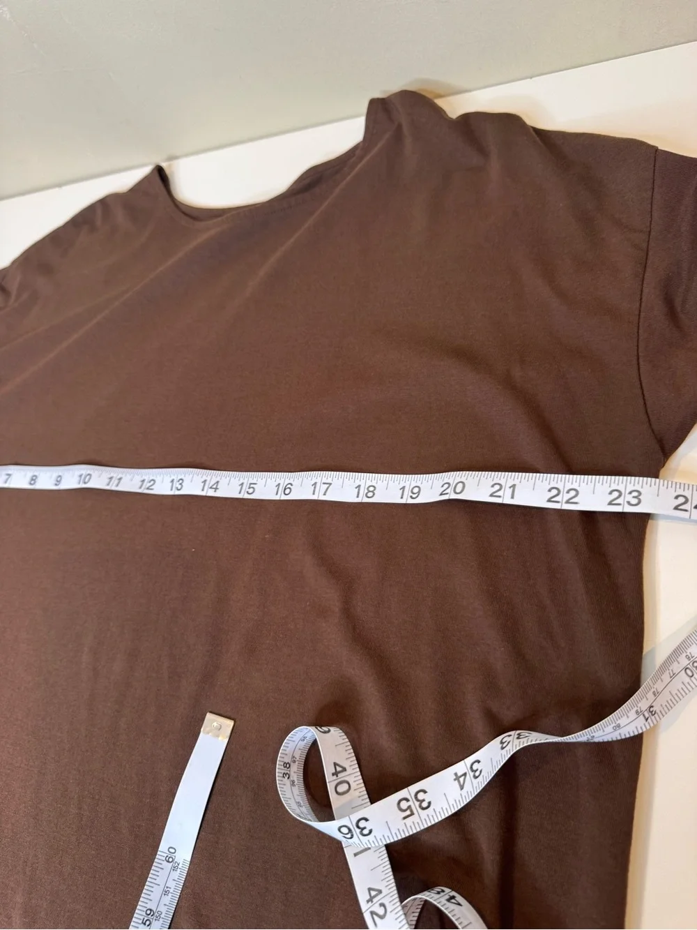 J.Jill Luxe Supima Ballet-Sleeve Tunic Brown Petite Large